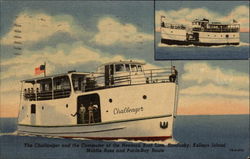 The Challenger and the Commuter of the Neuman Boat Line Postcard