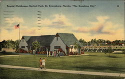 Tourist Clubhouse at Bartlett Park - "The Sunshine City" St. Petersburg, FL Postcard Postcard