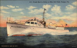 Crash Boat in Action at Mac Dill Field Postcard