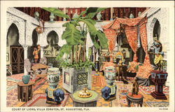 Court of Lions, Villa Zorayda St. Augustine, FL Postcard Postcard