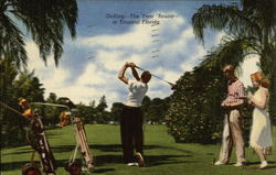 Golfing the Year 'Round Postcard