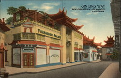 Gin Ling Way, New Chinatown Los Angeles, CA Postcard Postcard