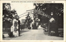 Legion Gate, Santa Rosa Junior College California Postcard Postcard