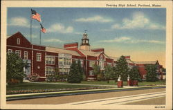 Deering High School Postcard