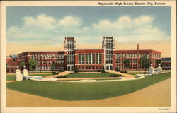 Wyandotte High School Postcard