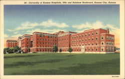 University of Kansas Hospitals, 39th and Rainbow Boulevard Kansas City, KS Postcard Postcard