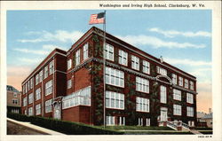 Washinton and Irving High School Clarksburg, WV Postcard Postcard