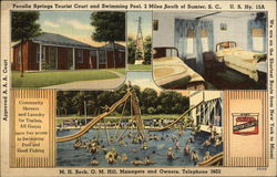 Pocalla Springs Tourist Court and Swimming Pool Postcard