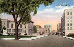 Looking Up Walnut Street Green Bay, WI Postcard Postcard