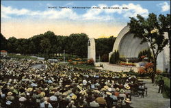 Music Temple, Washington Park Milwaukee, WI Postcard Postcard