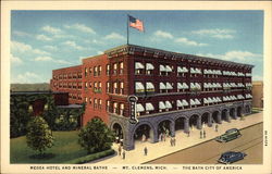 Medea Hotel and Mineral Baths - The Bath City of America Mount Clemens, MI Postcard Postcard