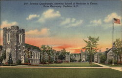 Science Quadrangle, showing School of Medicine in Center, Duke University Postcard