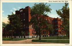 Mercy Hospital Bay City, MI Postcard Postcard