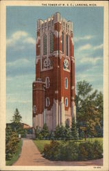 The Tower at Michigan State College Postcard