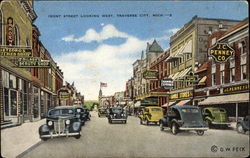 Front Street Looking West Traverse City, MI Postcard Postcard