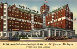 Whitcomb Sulphur Springs Hotel - Overlooking Lake Michigan St. Joseph, MI Postcard Postcard