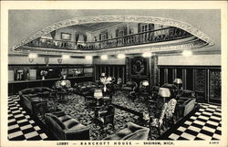 Lobby, Bancroft House Saginaw, MI Postcard Postcard