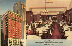 Pink Elephant Restaurant, Bar and Lounge, Hotel Bristol New York, NY Postcard Postcard