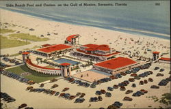 Lido Beach Pool and Casino on the Gulf of Mexico Postcard