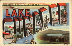 Greetings from Lake Sunapee, New Hampshire Postcard Postcard