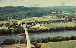 A View of Sunderland, Massachusetts and Connecticut River from Mt. Sugarloaf Postcard Postcard