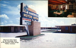 Shamrock Motor Hotel awith Coffee Shop and Lounge Vidalia, LA Postcard Postcard