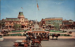 Disneyland - A Busy Day at Town Square Postcard