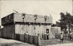 Pilgrim First Fort and Meeting House 1622-1623 Plymouth, MA Postcard Postcard