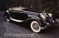 1935 Hispano Suiza K6 Saoutchik Cabriolet Cars Postcard Postcard