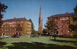 Amherst College - James and Stearns Halls Postcard