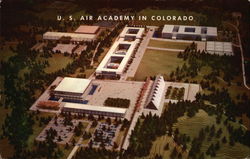 Scale Model of U.S. Air Academy in Colorado Colorado Springs, CO Postcard Postcard