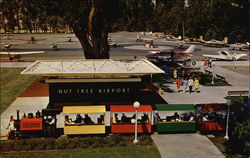 Arriving at the Nut Tree by Air Trains, Railroad Postcard Postcard