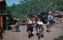 The Burro Train - Knott's Berry Farm, Ghost Town Postcard