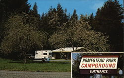 Homestead Park Family Campground Crescent City, CA Postcard Postcard