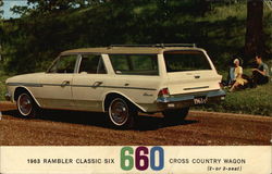 1963 Rambler Classic Six 660 Cross Country Wagon Postcard