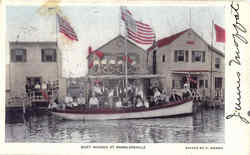 Boat Houses At Ramblersville New York Postcard Postcard