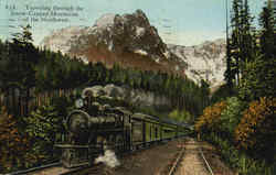 Traveling Through The Snow Capped Mountains Of The Northwest Railroad (Scenic) Postcard Postcard