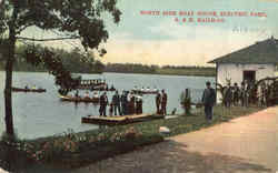 North Side Boat House, Electric park Albany, NY Postcard Postcard