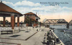 Recreation Pier And Albany Yacht Club Postcard