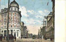 Looking Up Broadway From State St Postcard