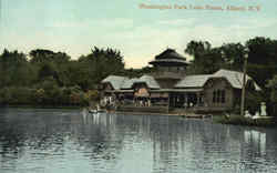 Washington Park Lake House Albany, NY Postcard Postcard