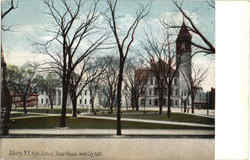 High School State House And City Hall Postcard