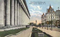 Educational Building And State Capitol Postcard