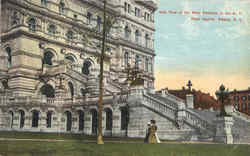 Side View Of The Main Entrance Of The N. Y. State Capitol Albany, NY Postcard Postcard