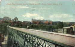 Hawk Street Viaduct Showing Capitol And St. Agnes School Postcard