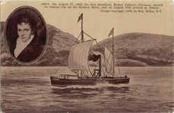 Robert Fulton's Clermont Postcard