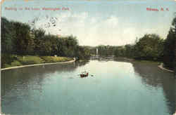 Boating On The Lake, Washington Park Postcard