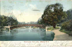 Washington Park Lake Albany, NY Postcard Postcard