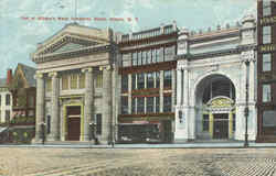 Two Of Albany's Many Handsome Banks, Washington Park Postcard