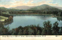 Early Morning On Mirror Lake, Adirondack Mountains Postcard